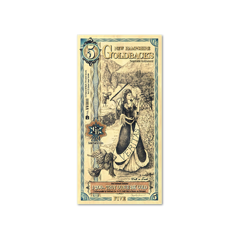 5 New Hampshire Goldback